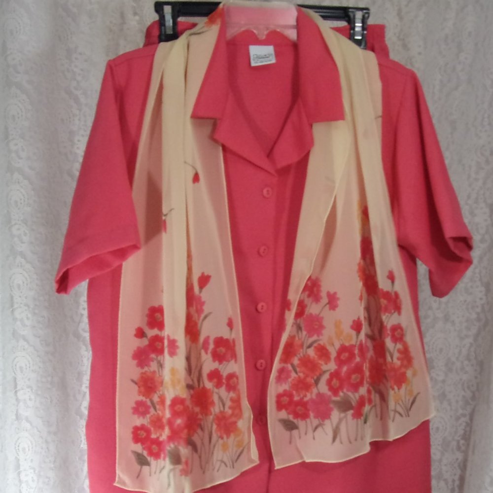 Coral Pant Suit Jacket Pants NWOT